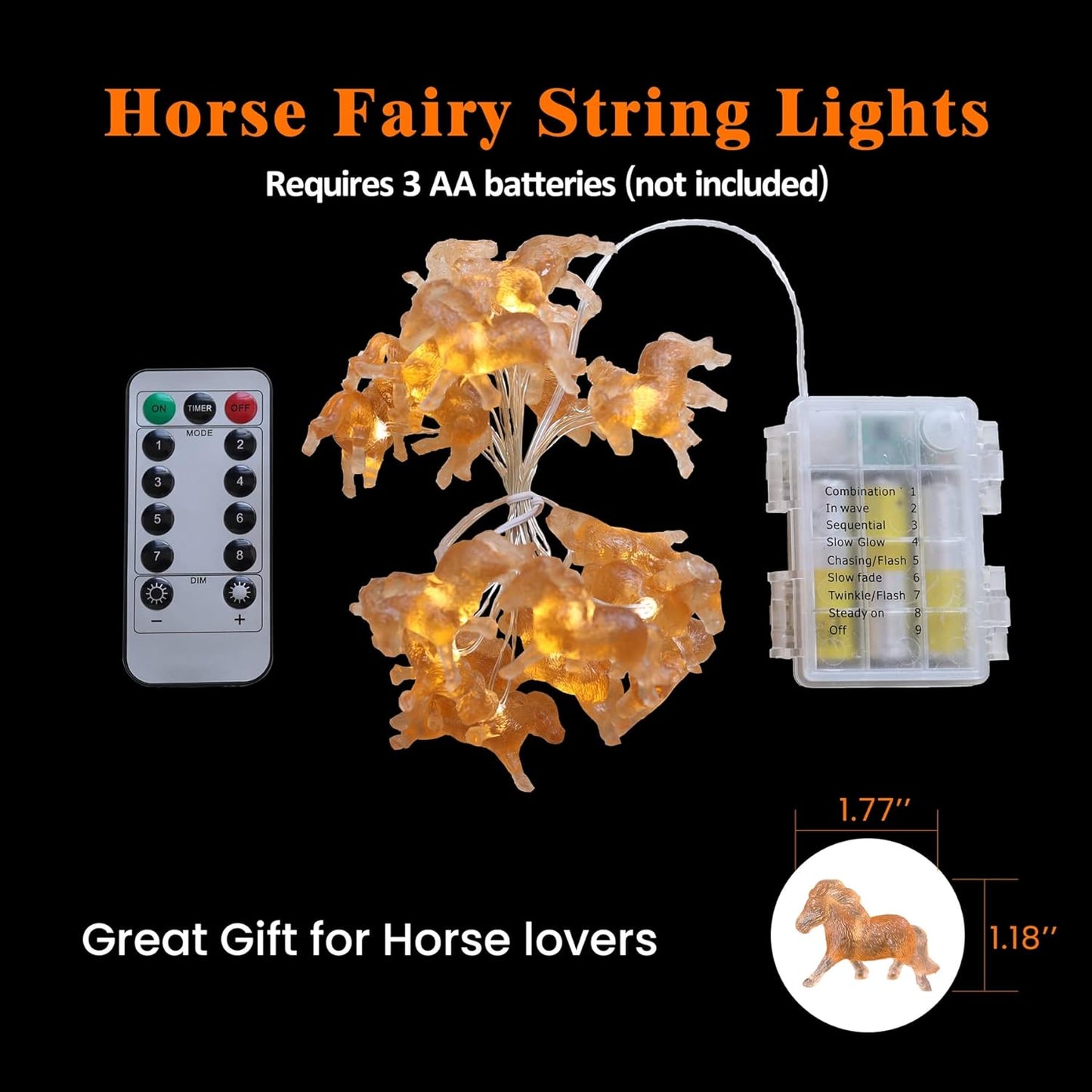 Pony Horse Fairy String Lights