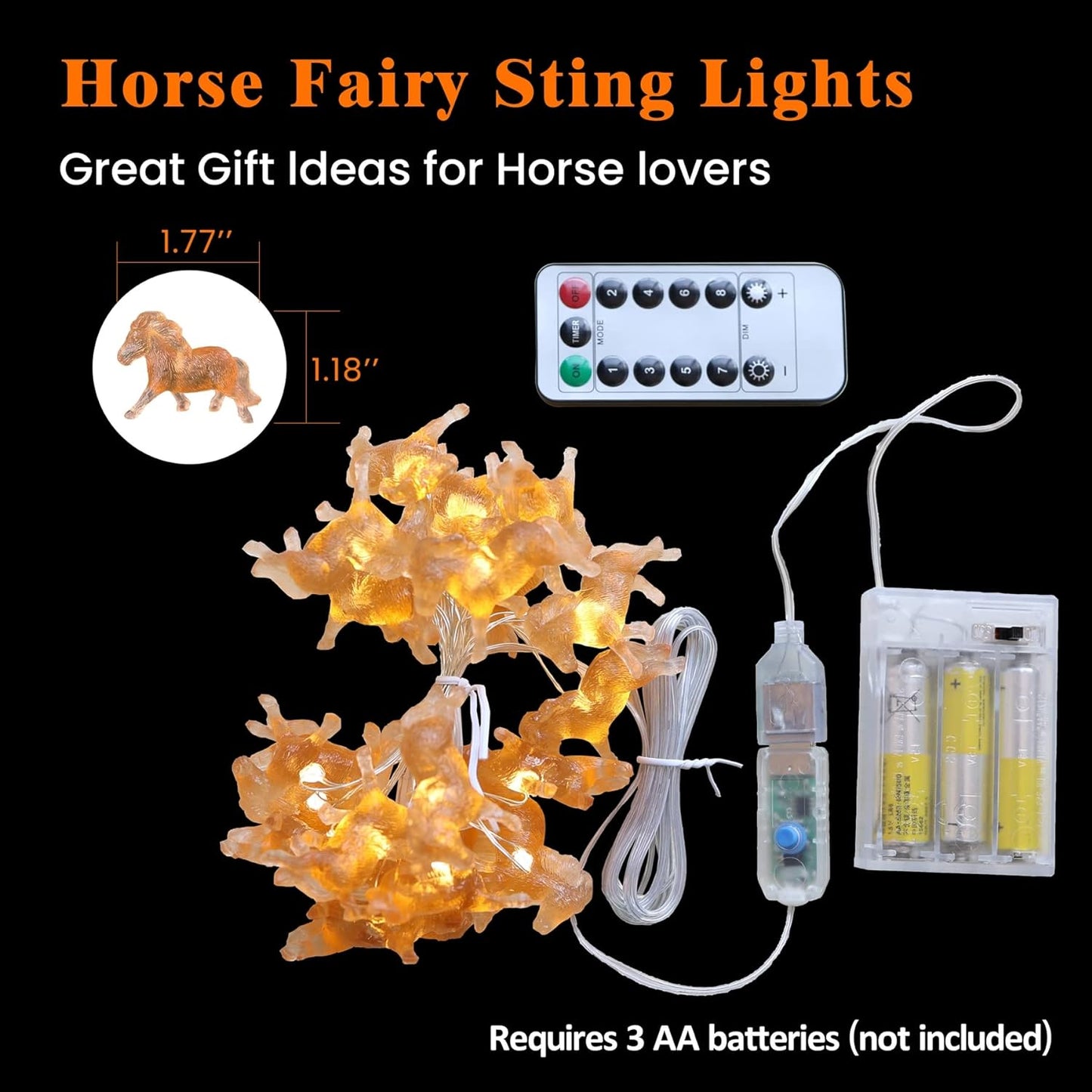 Pony Horse Fairy String Lights