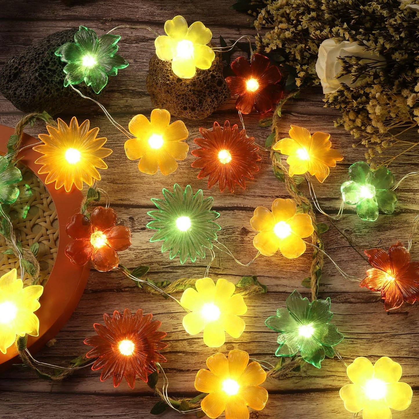 Winter Flower Fairy String Lights