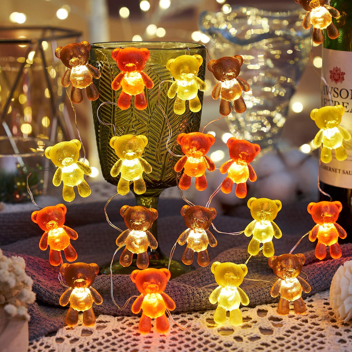Teddy Bear Copper Wire Fairy Lights