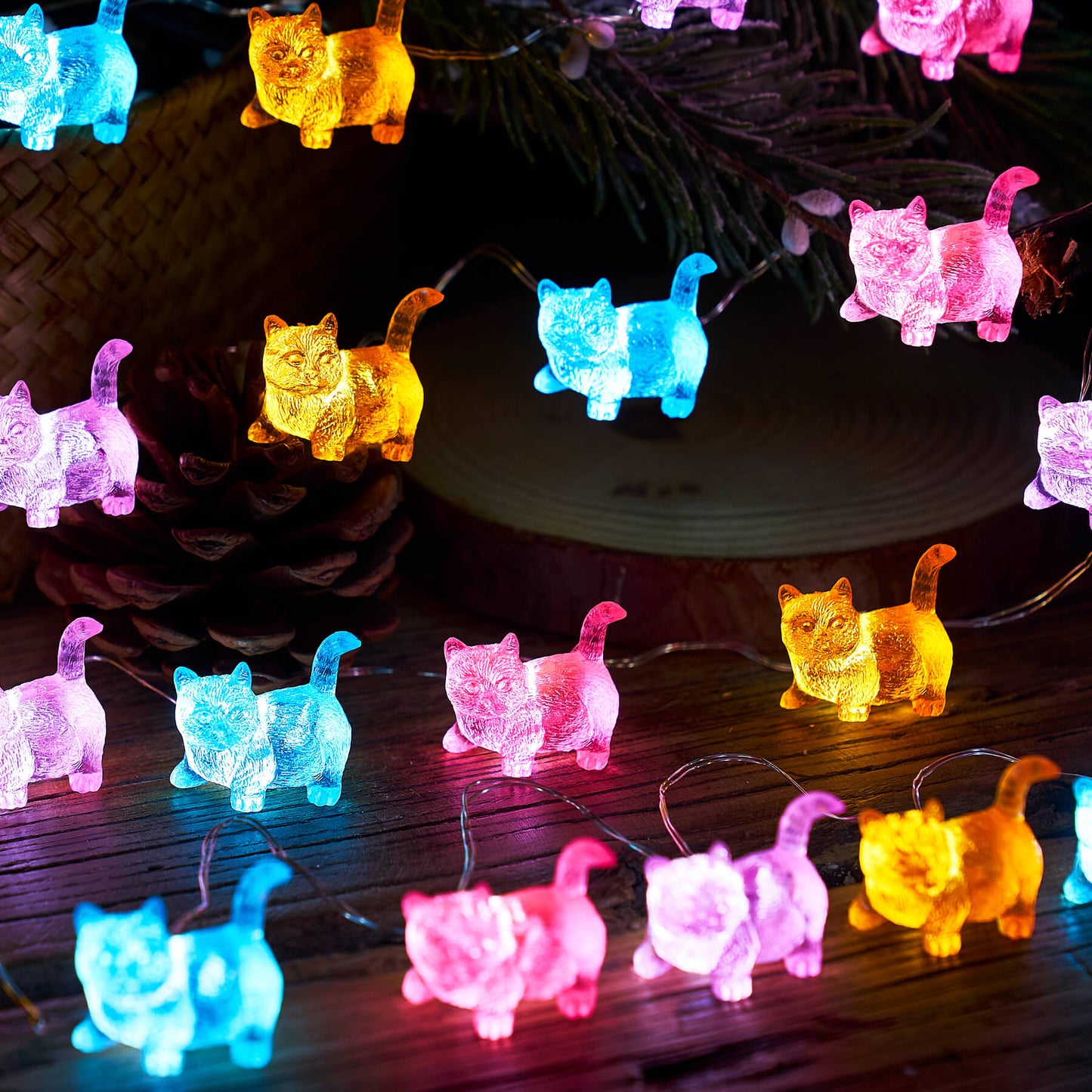 Fat Cat String Lights Room Decor