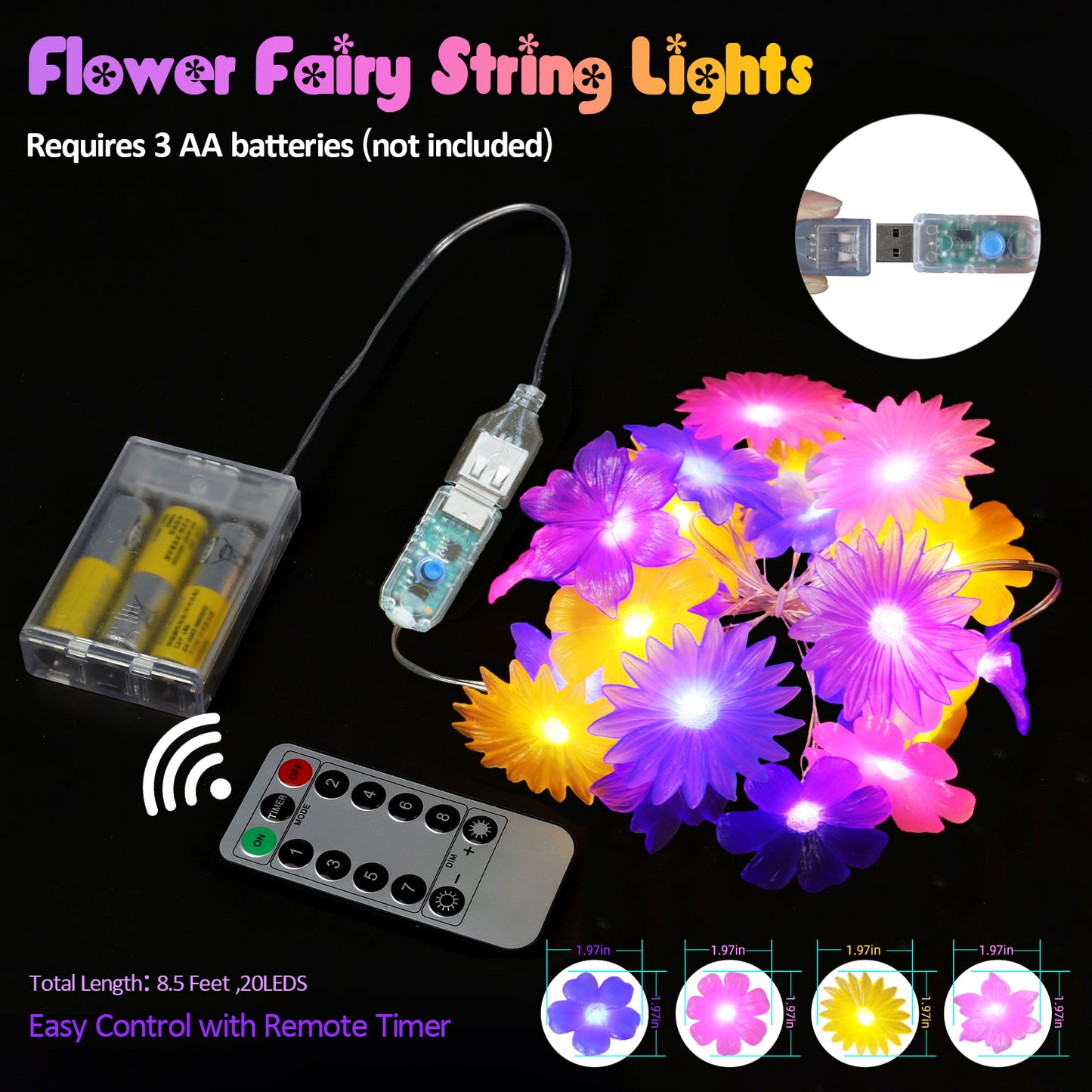 Spring Flower Fairy Lights
