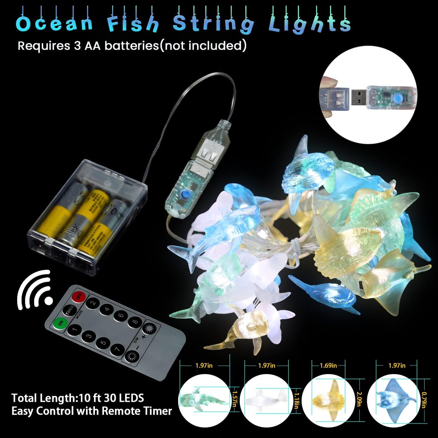 Marine Life Fairy String Lights